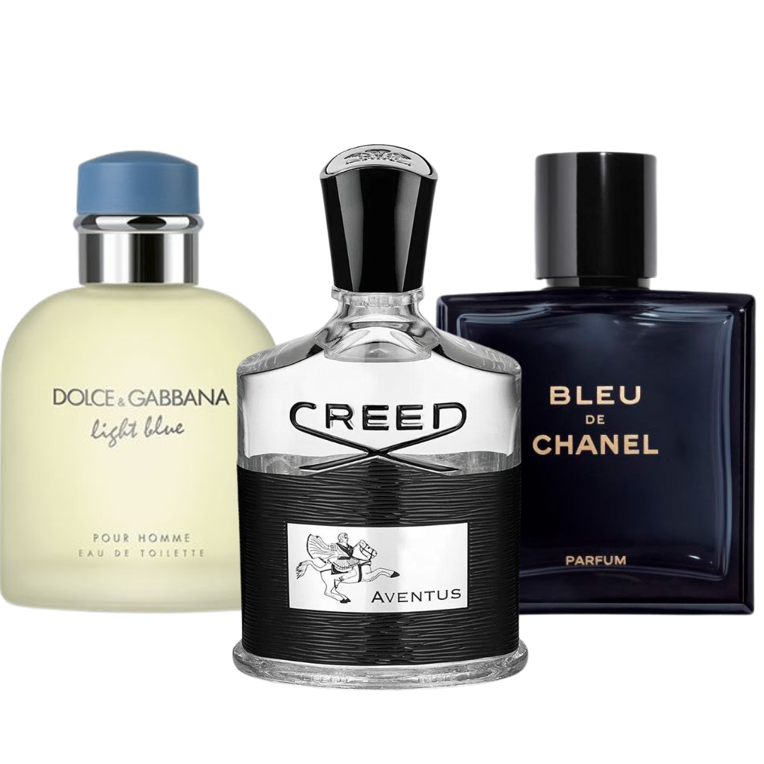 Paket mit 3 Parfums: Bleu de Chanel, Creed Aventus, Dolce & Gabbana Light Blue (Eau de Parfum)